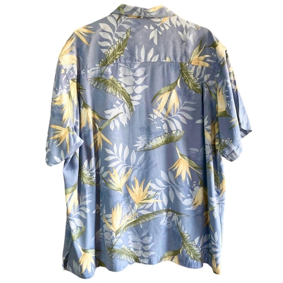 GEOFFREY BEENE Silk Hawaiian Floral Leaf Vintage Shirt EUC - Picture 3 of 9